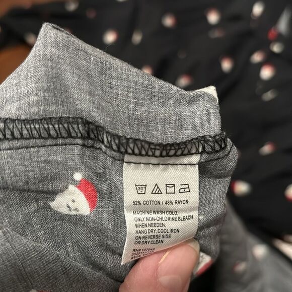 Tipsy Elves Mr. Claus Santa Print Button Down Christmas Shirt Size Medium - Picture 6 of 7